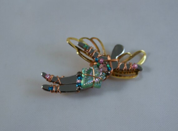 Retired U2K Liztek Guardian Angel Brooch, Winged A