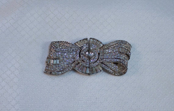 1930's Art Deco Rhinestone Dress Clips