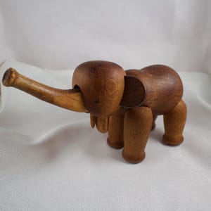 1953 Kay Bojesen Teak Articulating Toy Elephant, Rare