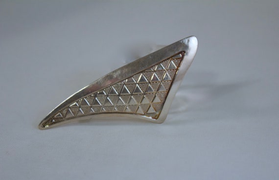 Mid Century Modernist Sterling Silver Brooch Arti… - image 2