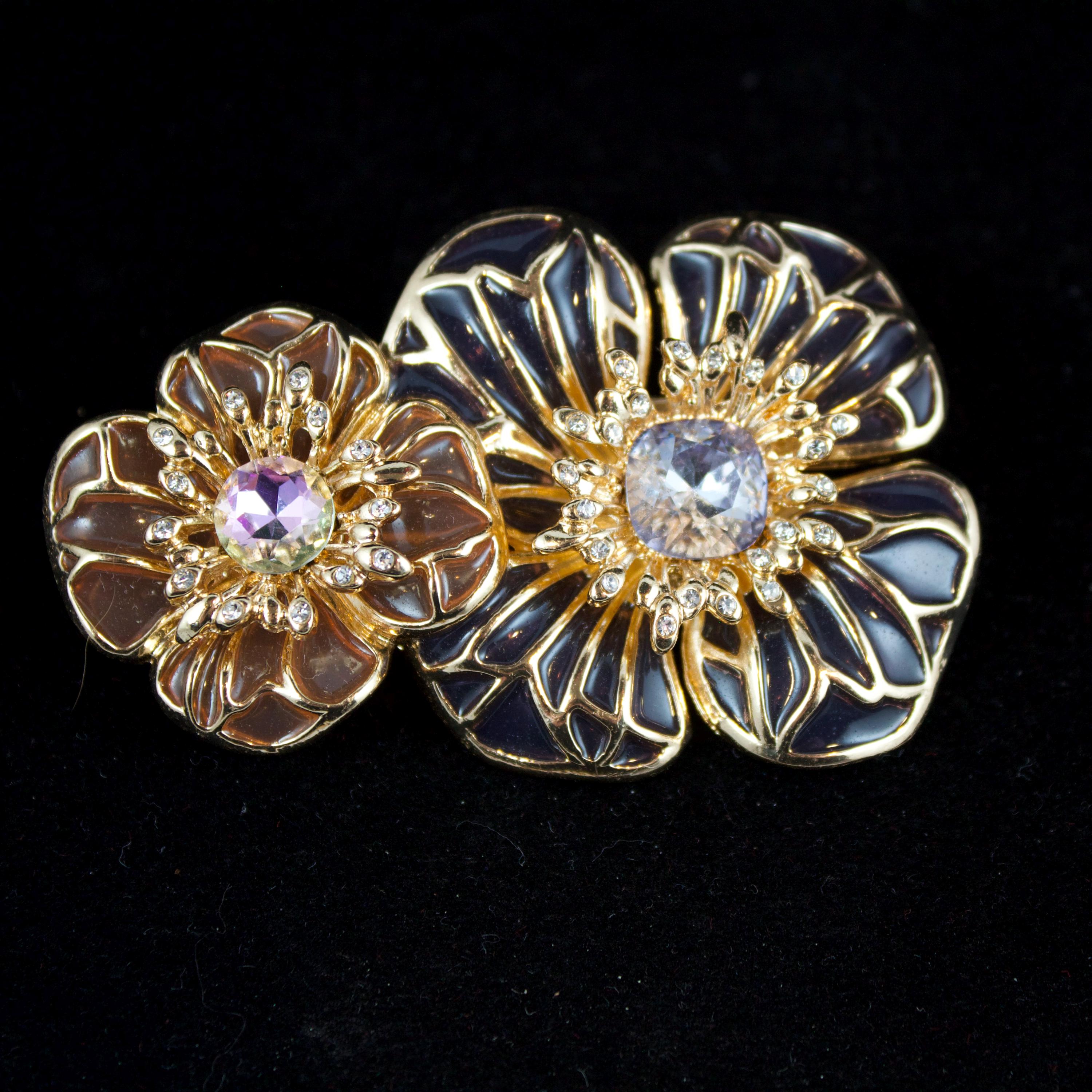 ヴィンテージ ネイピア ステンドグラス フラワー ブローチ - Etsy 日本