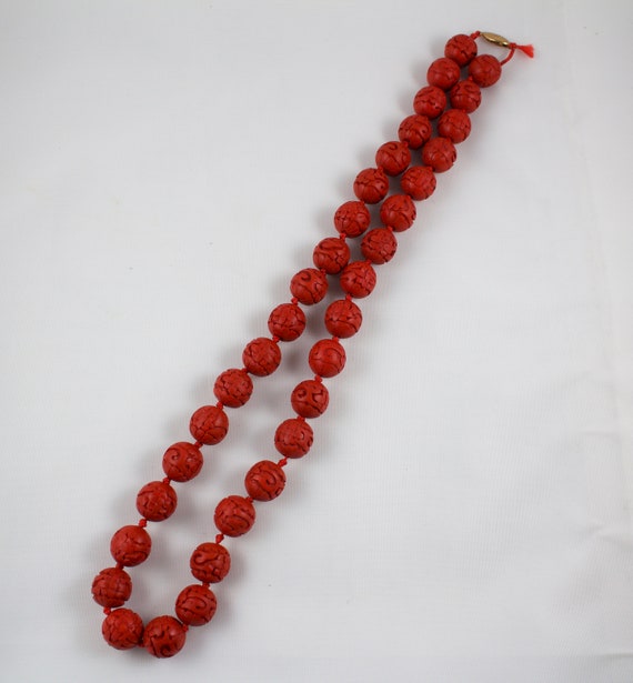 Chinese Old Glass Bead Necklace 618 to 1800 AD (item #1399978)