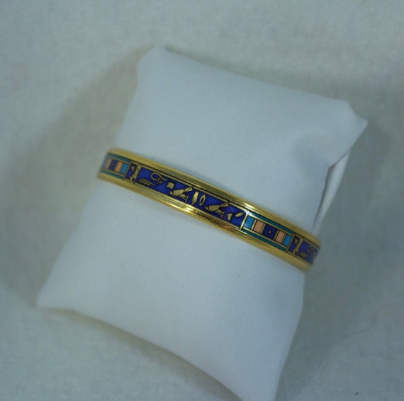 c1980's Michaela Frey 24kt Gold Plated Enameled B… - image 5