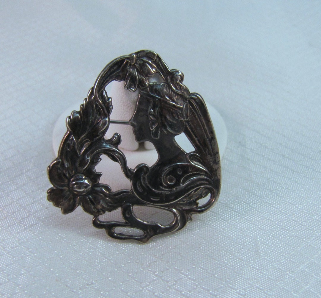 Ancien 1860 10K or Rose Conque Coque Cameo Broche Victorien Classique Beauté 1.5