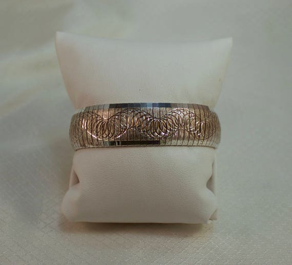 1980's Italian Sterling Mesh Link Bracelet - image 4