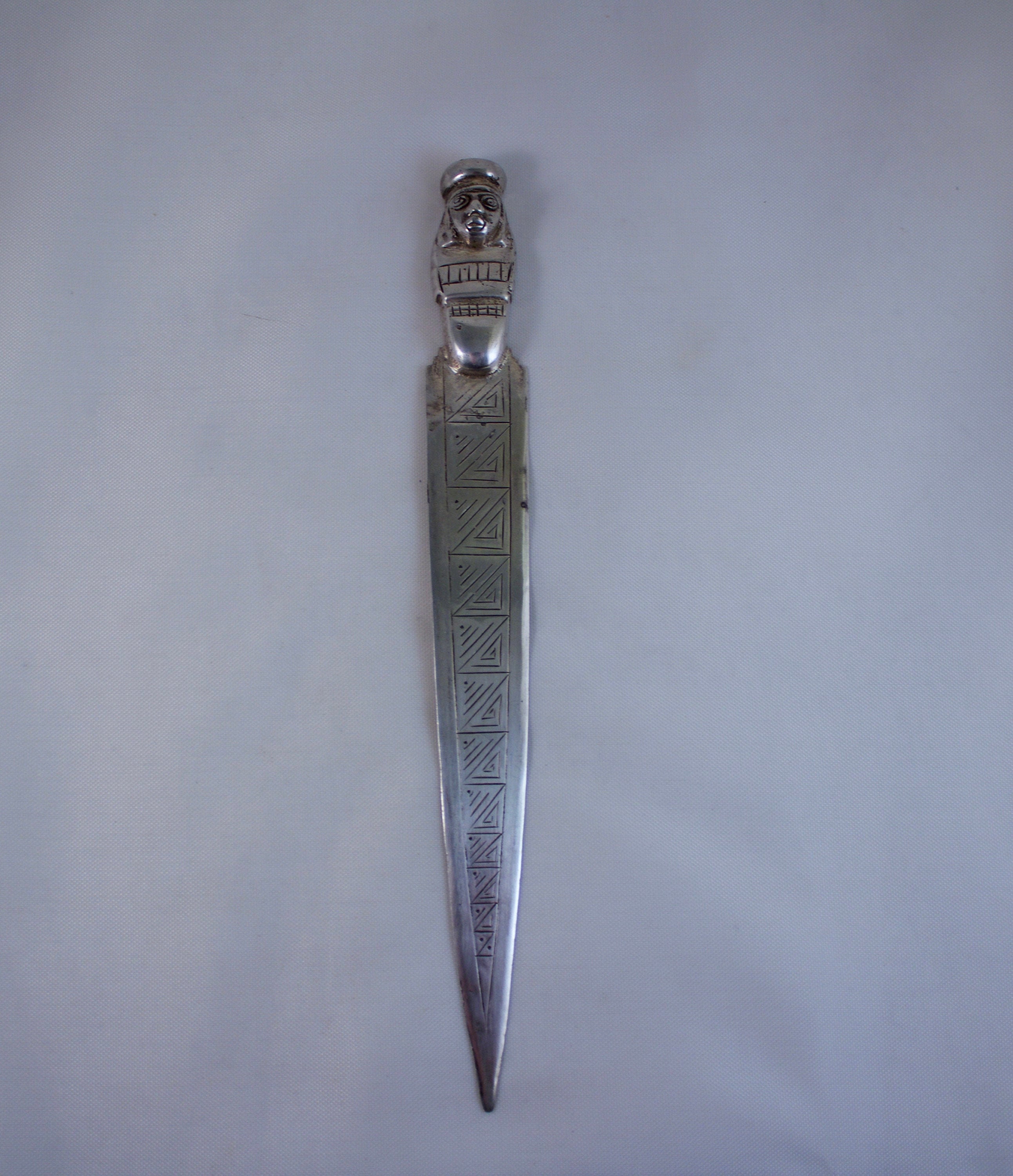 Industry Peruana 900 Siver Pre-columbian Figure Letter Opener