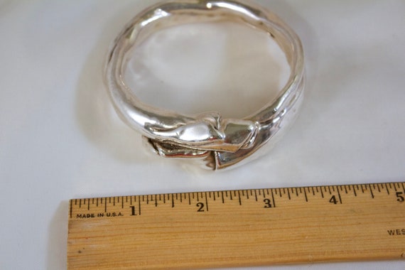 Artisan Sterling Silver Electroform Bangle: Freef… - image 4