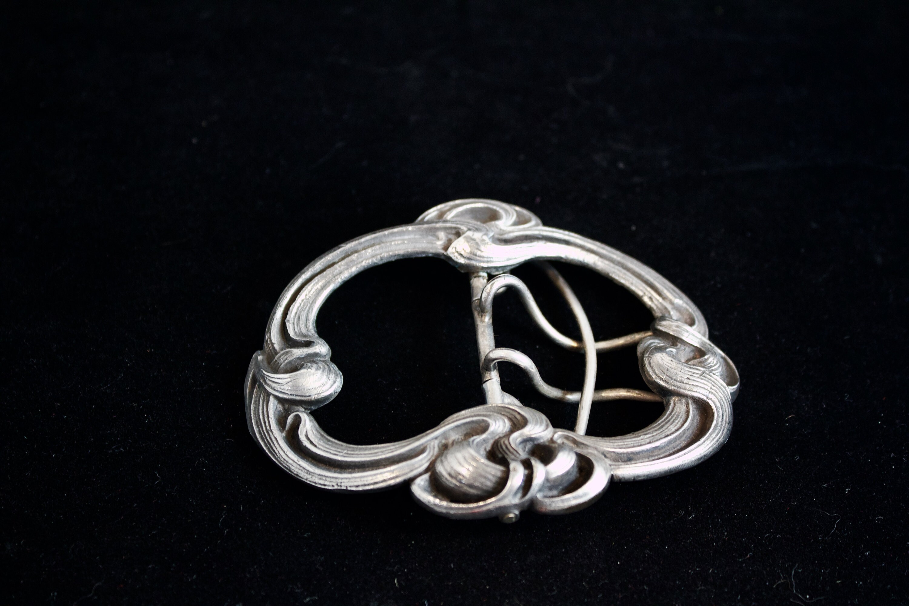Rare William B Kerr Sterling Art Nouveau Belt Buckle, Sash  display picture 1