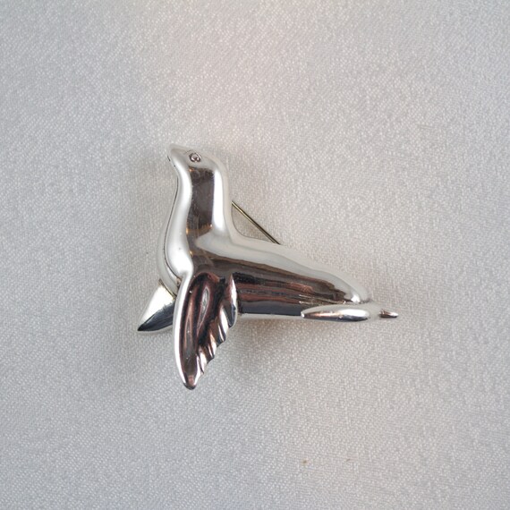 1988 Tiffany and Co. Sterling Seal Brooch - image 4