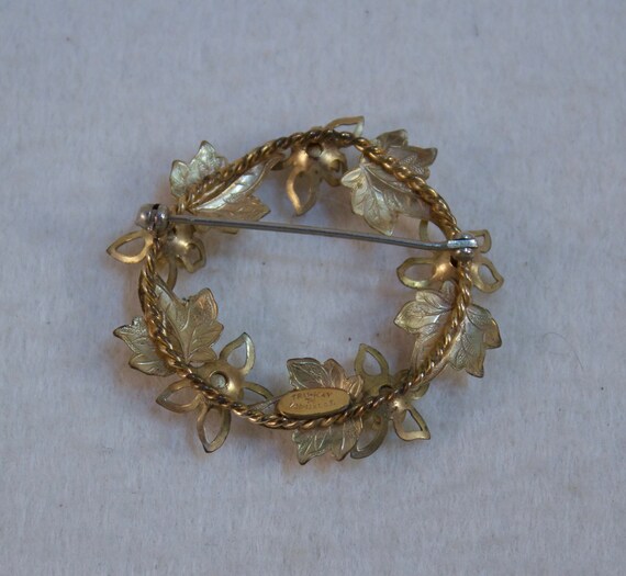 1950's Tru-Kay 12kt gold Filled Pearl flower Circ… - image 3
