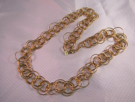 Vintage Joan Rivers C1980's Gold Link 28" Necklace