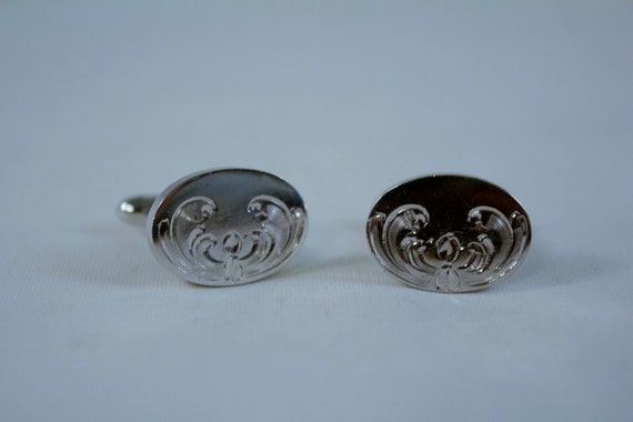 Mid Century Modern Lamode Sterling Cufflinks - image 1