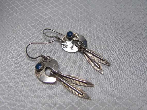 Handcrafted Navajo Inspired Silver Bear Claw and … - image 2