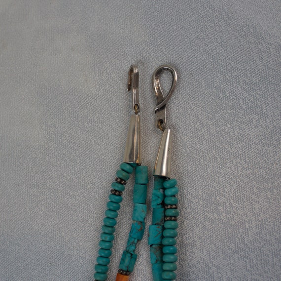 Vintage Navajo Sterling Silver, Turquoise, and Sp… - image 6