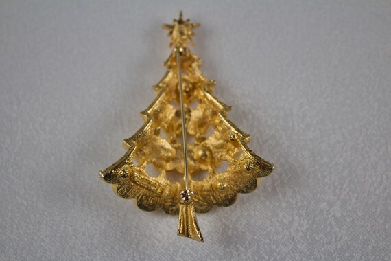 Vintage 1970's  Corel Gold Plated Christmas Tree … - image 3