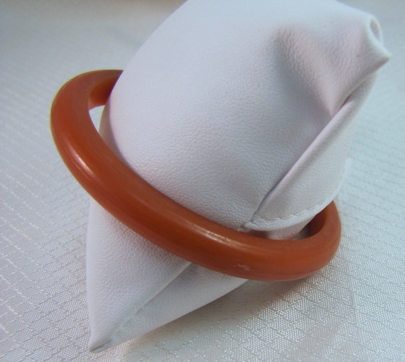 Dark Butterscotch Bakelite Bangle Bracelet - image 1