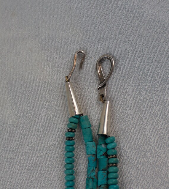 Vintage Navajo Sterling Silver, Turquoise, and Sp… - image 7