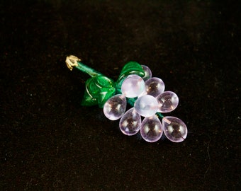 Vintage Murano Artiflex Vitri Art Glass Grape Cluster Brooch