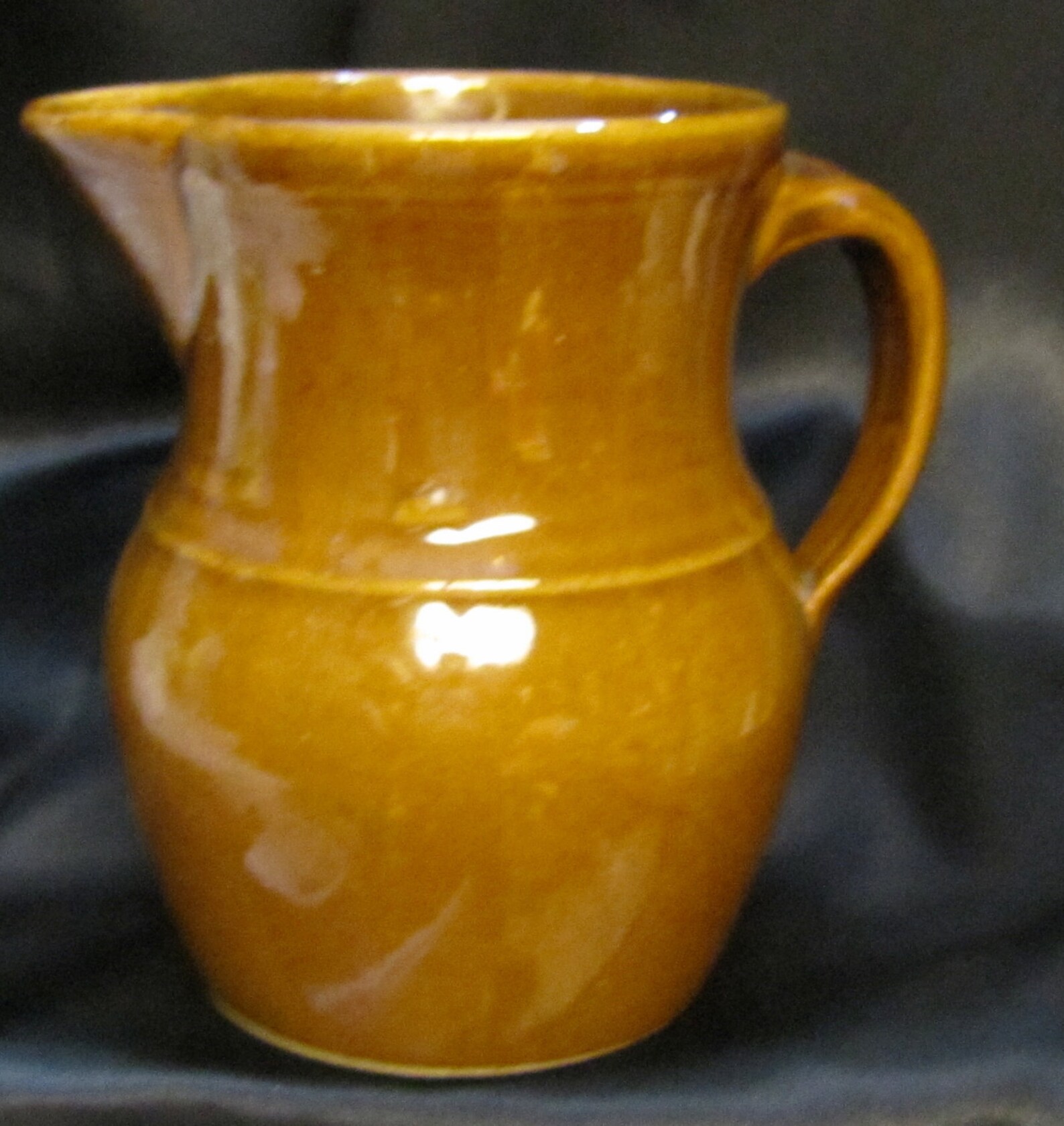 RESERVED Rare Logan Ohio Pottery 1/4 Brown Glazed Pitcher Etsy