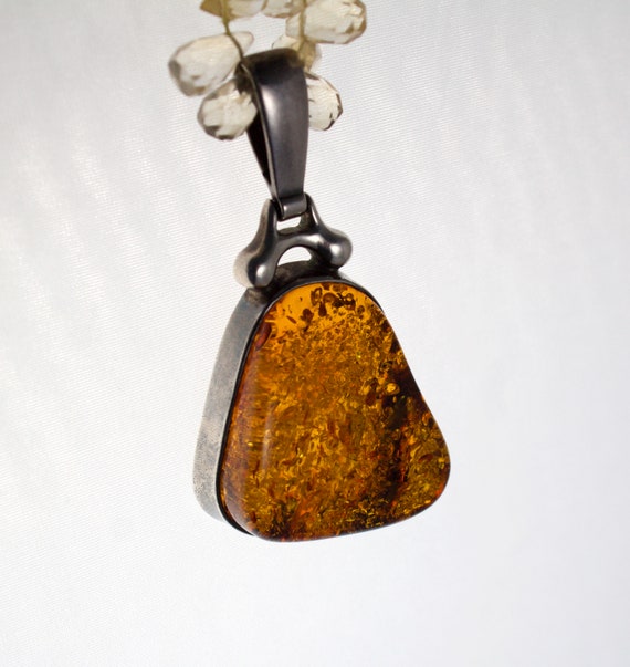 Vintage Faceted Quartz Beads and Honey Amber Ster… - image 5