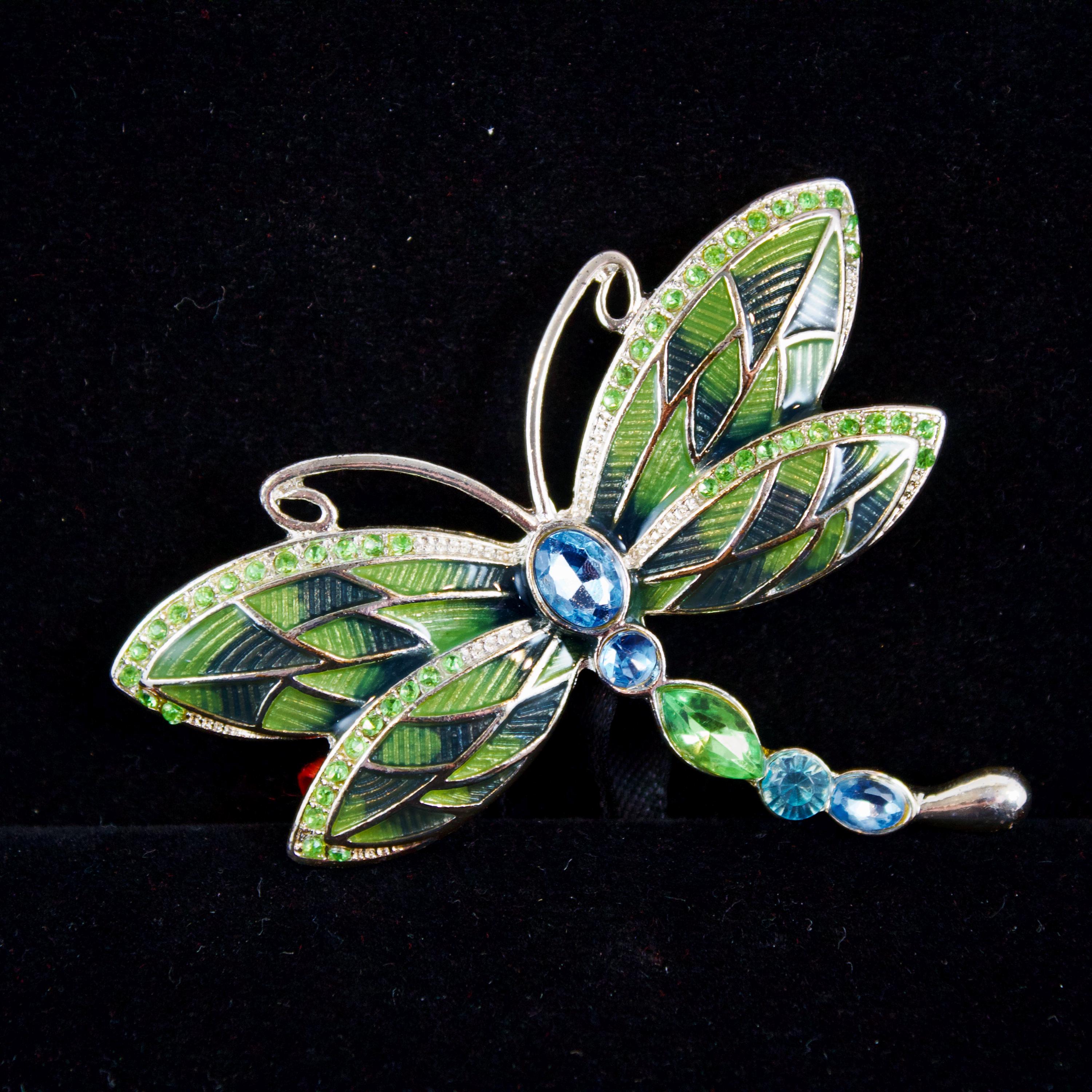 Hair Pins For Women Big Crystal Dragonfly Brooch Pin Brooch