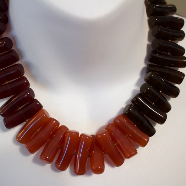 Designer Joan Goodman for Pono, Resin Bamboo Link Necklace