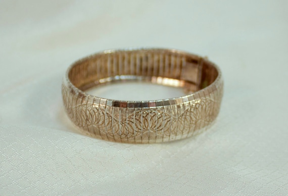 1980's Italian Sterling Mesh Link Bracelet - image 1
