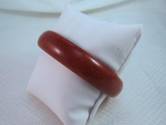 Marbled Red-Brown Bakelite Bakelite Bangle Bracel… - image 1