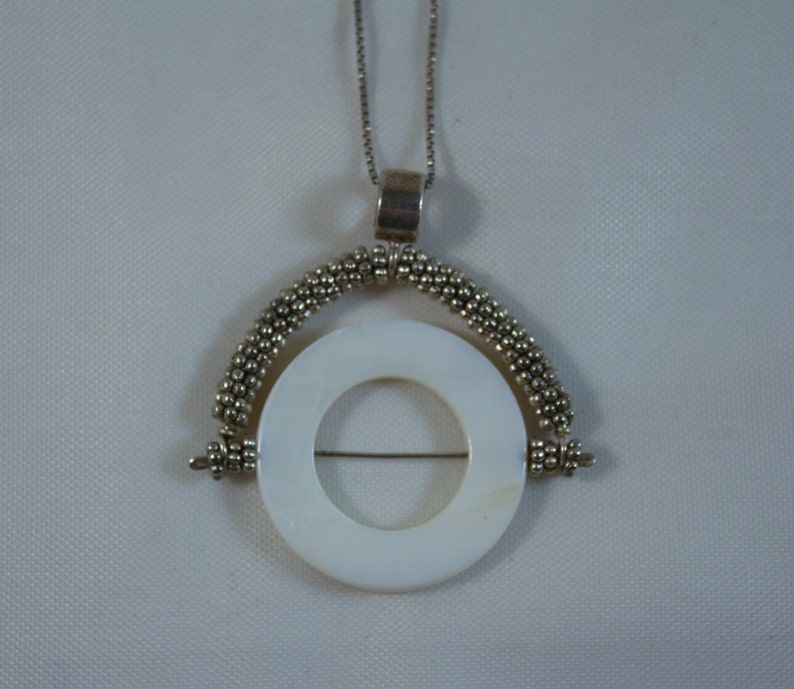 Bali Sterling Swivel Pendant with Mother of Pearl