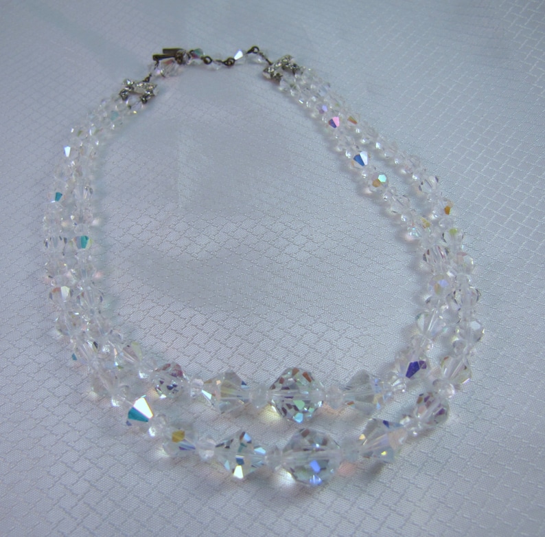 Double Stranded Rounds and Diamond Cut AB Graduated Crystal - Etsy