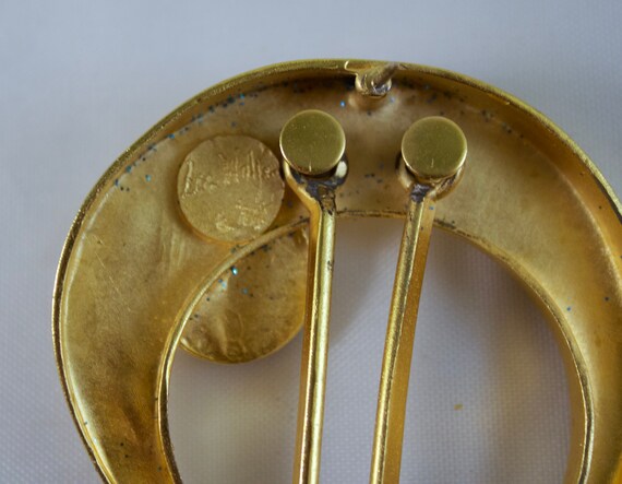 Vintage Designer Lee Wolfe 1989 Pendulum Brooch - image 4