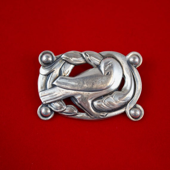 c1940's Coro Norseland Sterling Dove Brooch