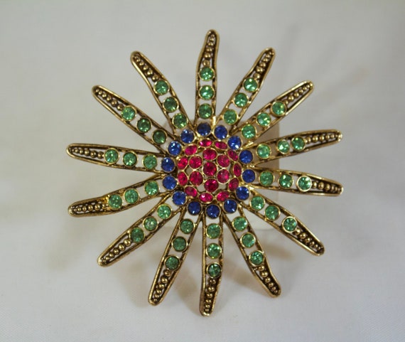 Rare 1980's Wendy Gell Rhinestone Studded Starfish