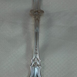 Vintage Sterling Silver Meat Fork - Monogrammed Serving Fork