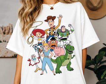 Cowboy Friends Cartoon Inspired Shirt, Western Toy Character Graphic Tee, Cute Cowboy Adventure T Shirt, Family Matching Gift, Cartoon Tee