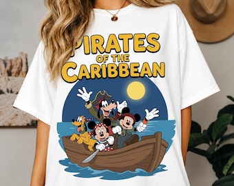 Pirate Adventure Cartoon Shirt, Sea Voyage Graphic Tee, Family Vacation Pirate Shirt, Nautical Adventure T Shirt, Ocean Friends Graphic Tee