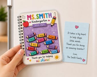 Back to School Classroom Gift, Teacher Appreciation Keepsake, Personalized Teacher Fridge Shaker Magnet, Custom Teacher & Student Magnet