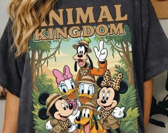 Safari Adventure Kingdom Shirt, Jungle Theme Park Family Vacation Shirt, Cute Cartoon Safari Matching Trip Outfit