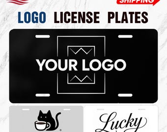 Custom Logo License Plate | Business Logo Car Tag | Personalized Company Plate | Custom Color & Logo | 6x12 Aluminum Plate | Branding Sign