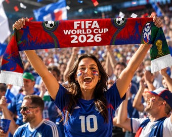 Soccer Fan Scarf, Football Supporter Accessories, Stadium Match Day Scarf, Soccer Fan Gift, Sports Lover Gear, Football Enthusiast Gift