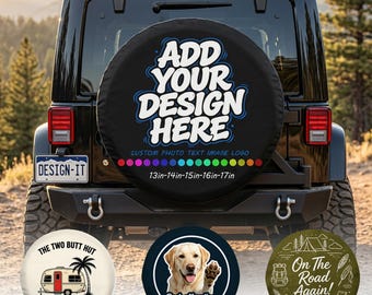 Custom Spare Tire Cover Personalized Tire Cover Waterproof UV Resistant Spare Wheel Cover for Jeep Truck SUV Custom Photo Car Accessories