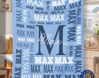 Custom Name Blanket, Personalized Name Blanket for Kids, Custom Children’s Blanket, Soft Flannel Name Throw, Nursery Blanket, Gift for Kids