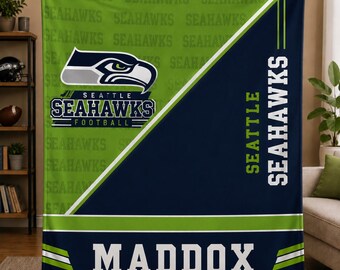 Personalized College Team Blanket | Custom School Sports Blanket with Name | Football Fan Fleece Throw | Dorm Room Decor | Graduation Gift