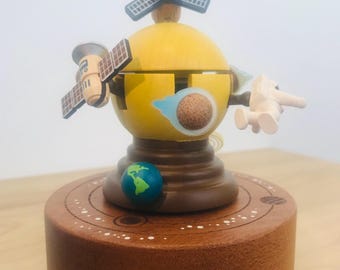 Wooden Music Box with Universe,Music Box Space Travel , Music Box, Musical Wooden, Wooden Music Boxes .