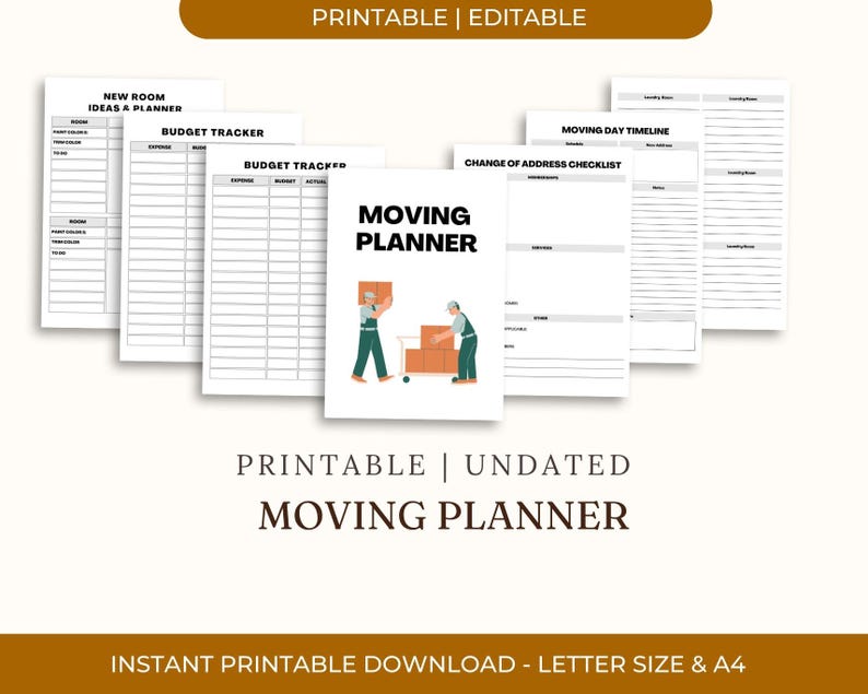 Moving Planner Printable, House Move Organizer Binder, Relocation ...