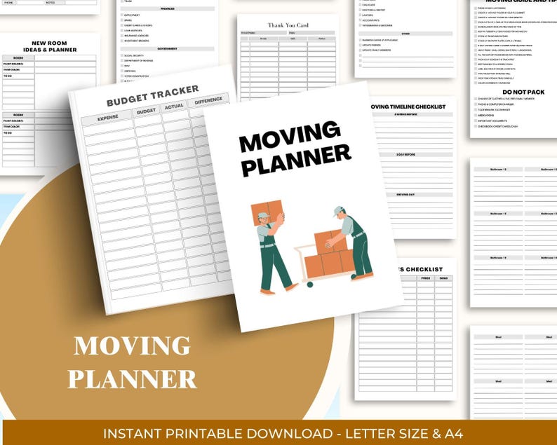 Moving Planner Printable, House Move Organizer Binder, Relocation ...
