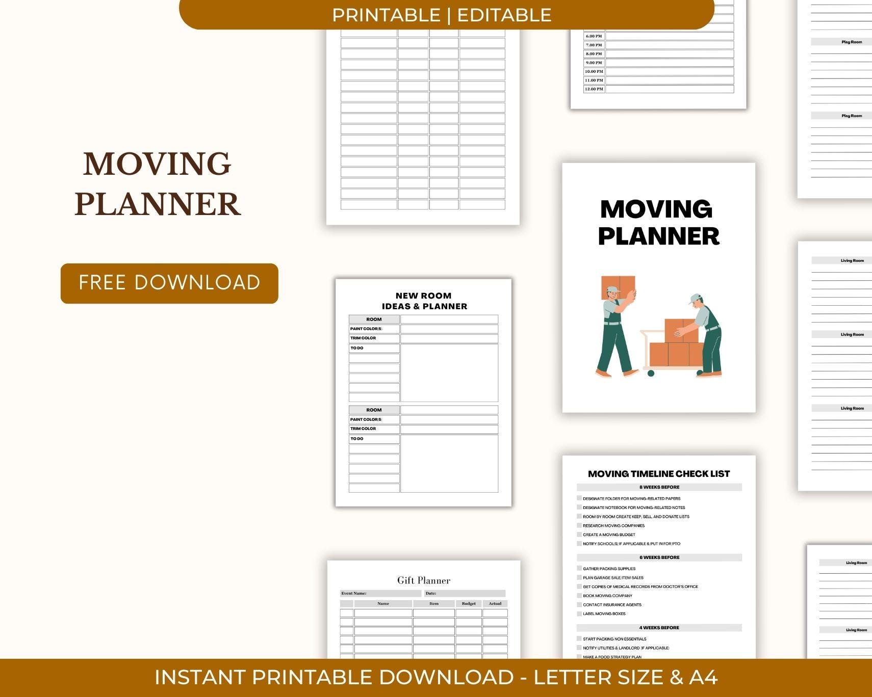 Moving Planner Printable, House Move Organizer Binder, Relocation ...