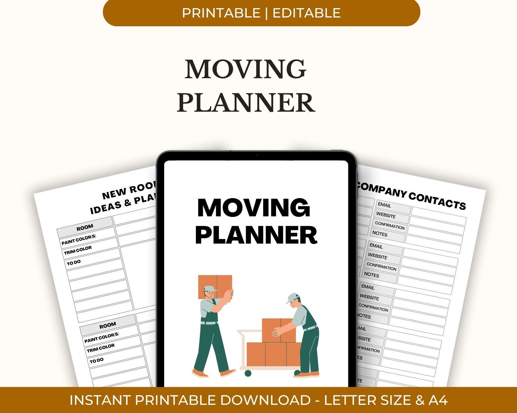 Moving Planner Printable, House Move Organizer Binder, Relocation ...