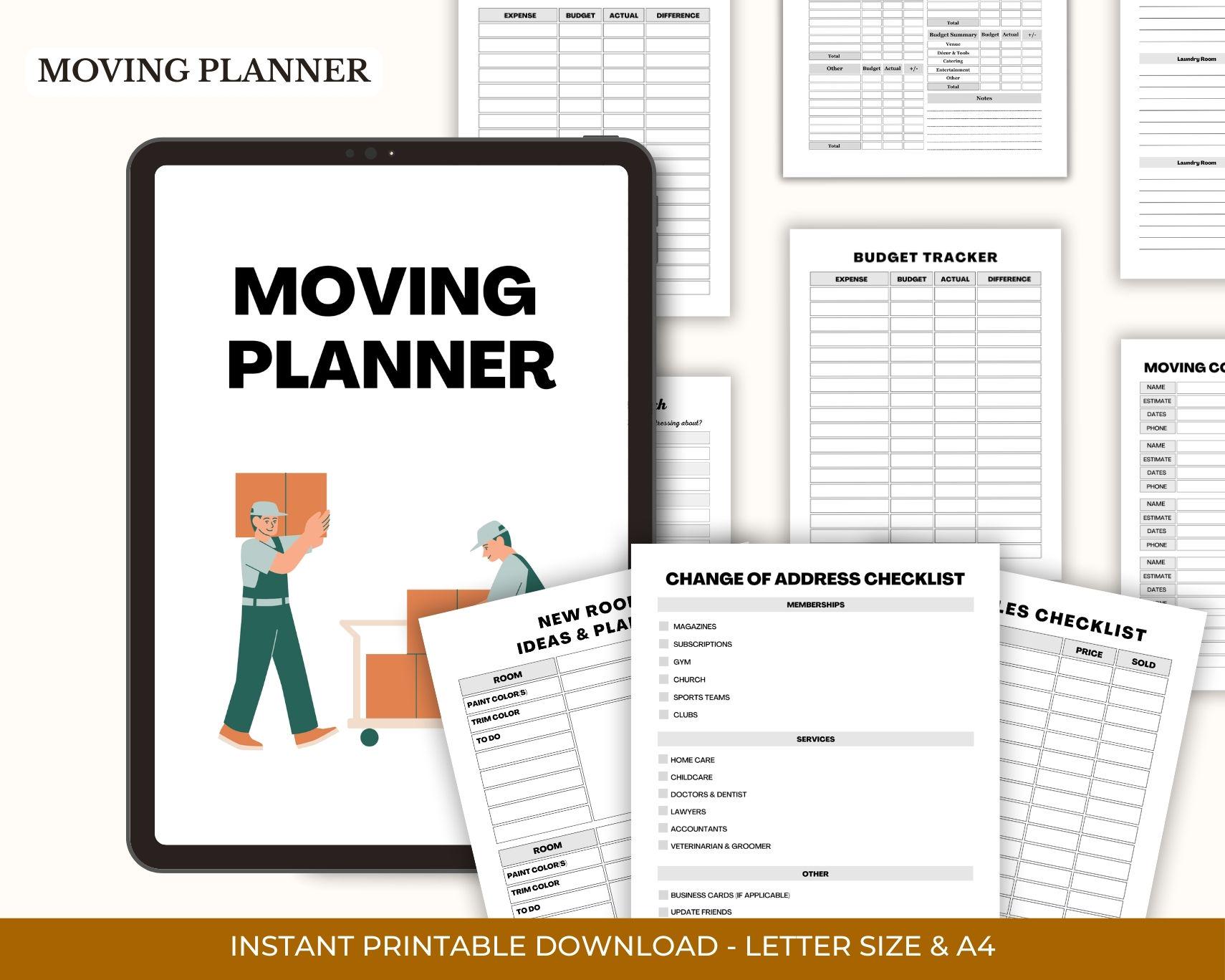 Moving Planner Printable, House Move Organizer Binder, Relocation ...