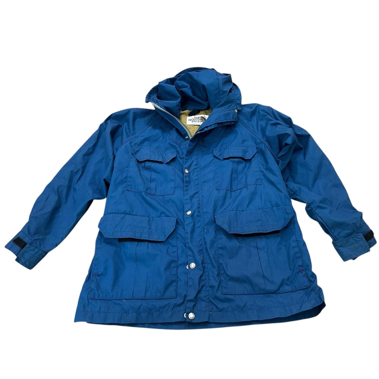 The North Face, Vintage 80s The North Face Hooded Jacket Brown Label Hiking Jacket M -